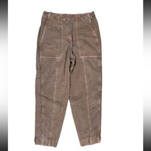 ME+EM Brown Ankle Cropped Pants